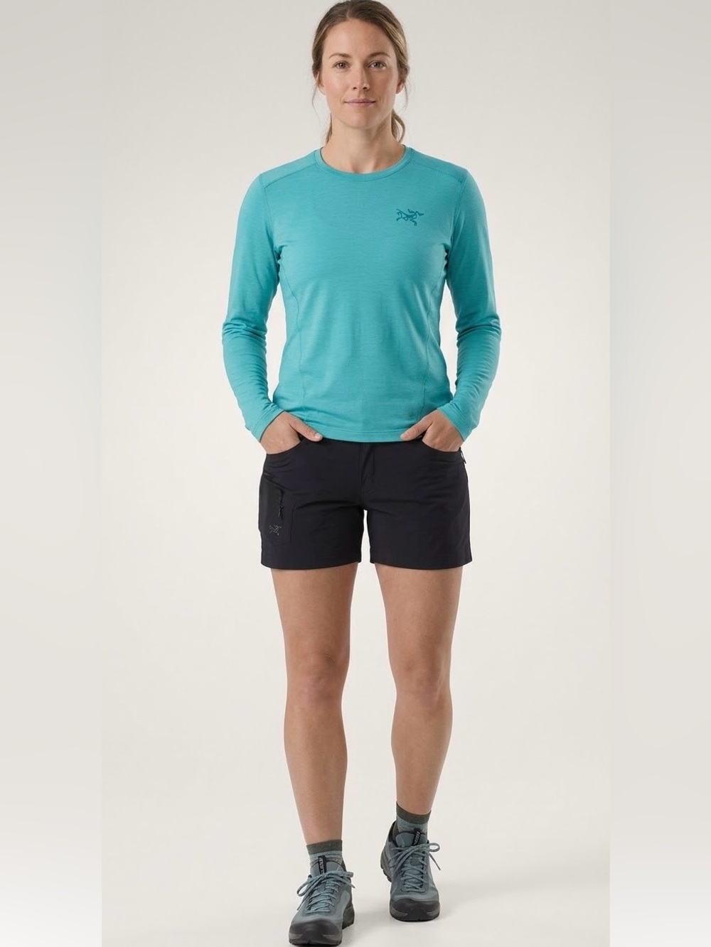Arc'teryx Parapet Black Womens Athletic Hiking Shorts Size 10